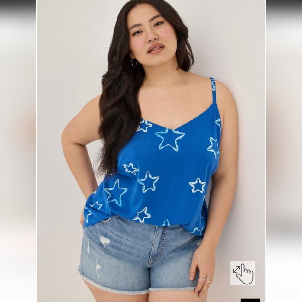 Torrid Ava Stretch Challis Cami Size 3 - Picture 7 of 9